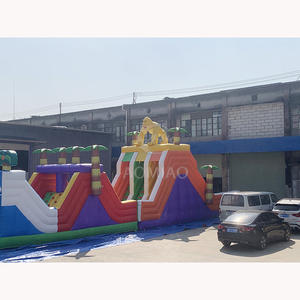 <span class=keywords><strong>Castillo</strong></span> Inflable Combinado con Obstáculos, Diseño de <span class=keywords><strong>Isla</strong></span> Jungla, Material de PVC, Capacidad de Más de 10000 kg para Más de 20 Pasajeros - Product Image 3