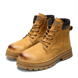 Botas de Trabajo para Hombre, Botas Martin, Botas de Seguridad, Botas Chukka de <span class=keywords><strong>Ante</strong></span> Sintético, Nubuck, con Cordones, Altura Media, Forro Polar Grueso de Algodón - Product Image 3