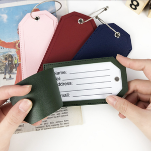 Etiqueta de Equipaje para Avión, Portátil, Grabada, de Cuero PU, Ligera (21g), Personalizable con Nombre y Letra - Product Image 2