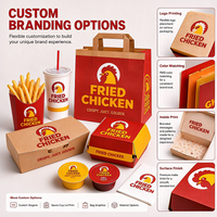 Boîtes d'emballage pour la restauration rapide en carton blanc jetables, biodégradables et recyclables, respectueuses de l'environnement, pour les hamburgers, les frites et le poulet