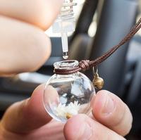 Distributeur portable de luxe suspendu, pendentif pour désodorisant de voiture, accessoire diffuseur, bouteille de parfum en verre