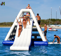 Piscine avec toboggan gonflable haute qualité, escalade murale, escalade, sports aquatiques