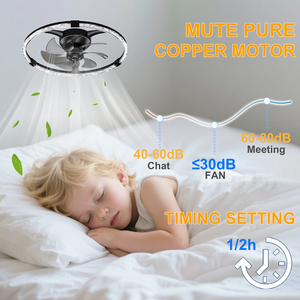 BLDC Motor Electric App-Controlled <b>Remote</b> <b>Control</b> LED Light Metal Construction Silent Energy-Saving <b>Fan</b> for Hotel Household - Product Image 3