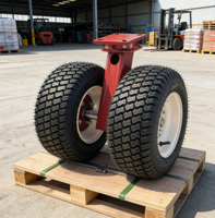 Roue pivotante pneumatique de 15 pouces avec pneus en caoutchouc - Capacité de charge de 1000 kg - Usage intensif pour les applications industrielles, minières et marines