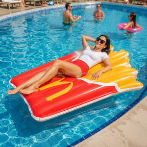 Matelas Gonflable Piscine Frites Françaises en PVC Épaissi, Emballage Personnalisé, Jouet de Piscine <span class=keywords><strong>pour</strong></span> Adultes et Enfants, Plage et Natation - Product Image 4