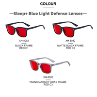 Lunettes anti-lumière bleue Biohacking avec verres rouges pour hommes et femmes, protection UV400, pour la conduite nocturne, aide au sommeil, anti-radiation