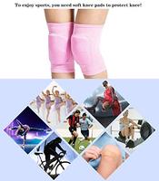 Genouillère rose pour le volleyball, genouillères souples et respirantes pour le volleyball, le football, la danse, le yoga, le tennis, la course à pied, le cyclisme, l'entraînement