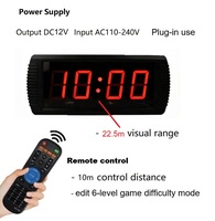 Temporizador Digital LED Portátil GANXIN de 3 Pulgadas para Juegos de 10 Segundos con Control de Botón de Inicio, Pausa y Reinicio con Cable