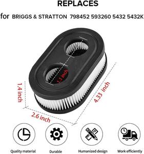 Filtre à air authentique pour Briggs & Stratton 798452 593260 avec remplacement parfaitement compatible et qualité OEM pour tondeuses à gazon - Product Image 5