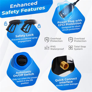 Máquina de limpieza de alta presión DB Electric 2300 PSI 1,8 GPM con ruedas para limpieza de agua fría para industrias minoristas - Product Image 6