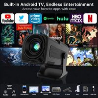 Mini Proyector LCD 1080P con WiFi, Compatible con 4K, Portátil, 300 ANSI, Corrección Trapezoidal Automática Vertical, Altavoz de 5W, Aplicaciones Integradas, Rotación de 180°
