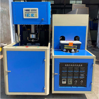 Máquina Sopladora de Botellas PET Semiautomática de 4 Cavidades de 5-15L, de Acero Inoxidable, con Motor Rotatorio PLC SMC para Agua Pura, Fácil Operación