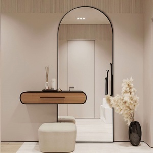 Custom Large Big Vintage Gold Arch Metal Framed Bathroom Dressing Full Length Long <b>Standing</b> <b>Floor</b> Wall <b>Mirror</b> Espejo Spiegel - Product Image 1