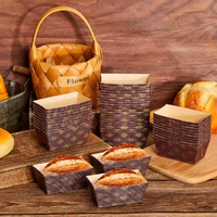 Papier de cuisson jetable double face en kraft ondulé, antiadhésif, imperméable et résistant à la graisse, pour moules à pain et à gâteaux