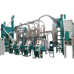 Hot sale 20T maize flour mill maize milling machines with PLC control screen