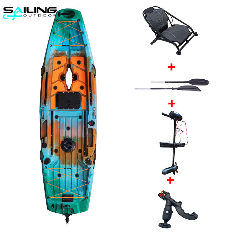 Kayak + 1 moteur 18lbs + 1 chaise + 1paddle + 1rod titulaire