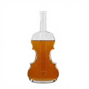 Creativo Portabottiglie a Forma di Violino Decorazione per Vini Esteri Dispenser per Vino in Vetro Bianco di Alta Qualità Bottiglia per Whisky XO - Product Image 1