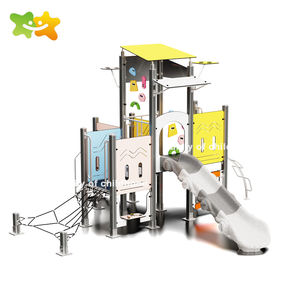 HPL Geometric Series Outdoor Play Equipment Kids Outdoor <span class=keywords><strong>Playground</strong></span> Slide - Product Image 5