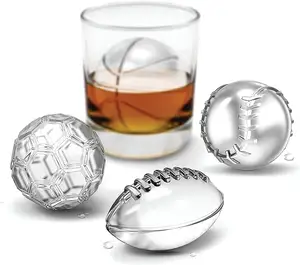 Ice Sphere Cube Maker 2 inch pha lê rõ ràng chuẩn bị 8 quả bóng tròn lớn cho cocktail Whisky & Bourbon đồ uống