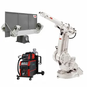 Robot Las 6 sumbu ABB IRB 1410 Robot industri 1440mm mencapai 5kg muatan maksimum IRC5 IP40 lengan Robot dipasang lantai untuk las
