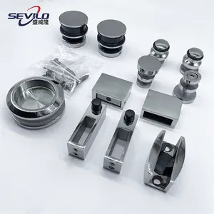 Stainless steel bathroom Glass shower sliding door roller fitting hardware for shower cabinet