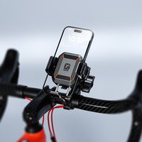 Support de téléphone portable antichoc antivol pratique, utilisation à une main, 360 °   Rotation compatible avec les motos, scooters et vélos
