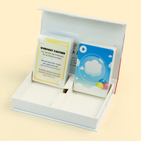 Jeu de cartes d'affirmation pour couple avec support en bois et boîte magnétique personnalisée, en papier écologique, pour usage familial, jeux de cartes personnalisés