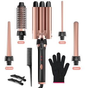 Fer à friser portable 5-<span class=keywords><strong>en</strong></span>-1 à tourmaline interchangeable, ensemble de <span class=keywords><strong>coiffure</strong></span> instantané, certifié ROHS, électrique, pour cheveux - Product Image 1