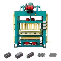 Machine semi-automatique QTJ4-40 pour la fabrication de blocs de béton creux et pleins, avec moteur de pompe haute efficacité pour la production de petites briques