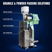 Machine d'emballage automatique électrique à micro-ordinateur pour granulés, scellage arrière, avec rouleau de film vert pour sacs/pochettes en plastique de qualité alimentaire