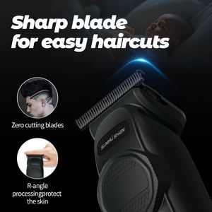 Tondeuse professionnelle silencieuse en céramique pour salon, kit de coupe de cheveux USB sur batterie 7000 tr/min Type C pour hommes avec écran LCD, pour usage extérieur - Product Image 3