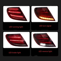Feux arrière HETOP W204 2007-2014 Classe C, feux arrière LED améliorés, feux de freinage, feux de recul, clignotants dynamiques modifiés pour Benz