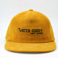 Casquette Snapback Hip-Hop 5 Panneaux Ajustable de Haute Qualité en Velours Côtelé Broderie 3D Lettres Sportives Décontractées Unisexe Sports de Plein Air