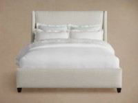 Modernes Luxus-Massivholzbettgestell Designer Creme-Polsterbett Holzbetten für Schlafzimmer-Sets Luxus-Artikel