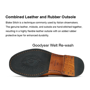 Mocassins Homme en Cuir Véritable Style Britannique Goodyear Welt, Confortables et Souples, en Peau de Cheval, Nouveauté Luxe Léger, Personnalisation OEM - Product Image 4