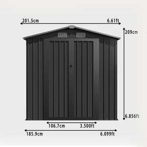 <b>Garden</b> Shed Galvanized Steel Waterproof Outdoor <b>Storage</b> For <b>Tools</b> And Equipment - Product Image 4