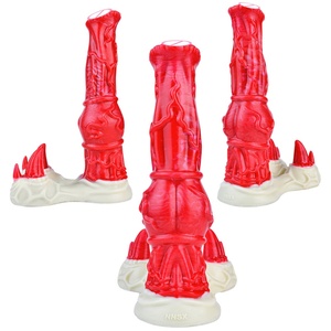 NNSX Fantasy Horse Penis With Large Spike Testicle Silicone Colorful <b>Dildo</b> With Sucker Sex Toys for Women - Product Image 4