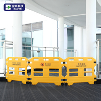 Barrière modulaire portable résistante aux chocs en HDPE Baoye, barrière de sécurité pour chantier de construction, protection de niveau professionnel