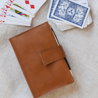 Étui de jeu de cartes de voyage pour 2 jeux, porte-cartes en cuir personnalisé, pochette pour cartes de poker en PU