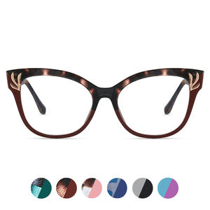 87303 Monturas de Gafas Anti Luz Azul TR90, Montura Completa Rectangular, Gafas Ópticas Unisex con Bisagra Elástica - Product Image 3