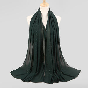 حجاب إسلامي للنساء 70 * من الشيفون بالجملة أوشحة من أحجار الراين والحجاب الإسلامي - Product Image 2