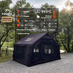 เต็นท์ Coody 8.0 Air Tent-สีดำ เต็นท์กิจกรรมกลางแจ้งแบบพับได้ เต็นท์แคมป์ปิ้งพกพา เต็นท์เป่าลมสำหรับครอบครัว 3-6 คน - Product Image 2