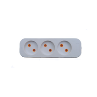 Multiprise électrique 4 voies/2 broches, norme UE, avec mise à la terre/cordon d'extension