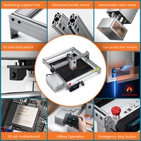 Hot ATOMSTACK X30 Pro 160W 6 núcleos DIY CNC máquina de grabado láser de corte de madera para tarjetas de crédito de Metal y botellas de agua