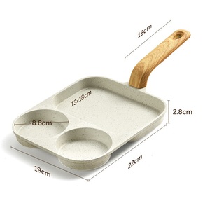 Maifan หม้อแบนลายเบค่อนสโตน, หม้อทรงแบนอุปกรณ์ทอดไข่เครื่องทอดไข่3อิน1 - Product Image 4