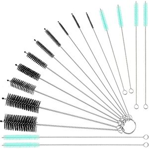 Eco Friendly Reusable Drinking Stainless Steel Straw <strong>Brushes</strong> Long Nylon Pipe Tube Mouth Pacifier <strong>Bottle</strong> Cleaner <strong>Brush</strong> Set - Product Image 1