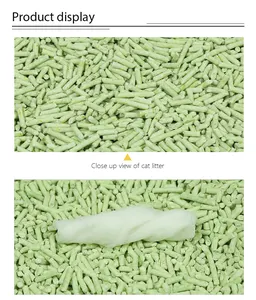 OEM Green Strip Tofu Cat Litter 1.5 2.0 3.0 mm Strong Clumping Flushable Natural Plants Cat Sand