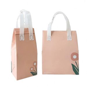 Sac de livraison alimentaire isotherme en non-tissé, personnalisé avec logo, écologique, pour café, lait, thé, pizza, biscuits, boissons - Product Image 1