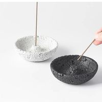 Petite plaque de base pour encens en ciment, mignonne, semi-mécanique, faite à la main, insert pour encens, ornements d'aromathérapie, porte-encens en bâtonnets, arôme