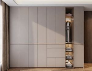 Armario personalizado de fábrica, juego de muebles de dormitorio, armario colgante de madera para el hogar del Hotel a la venta - Product Image 1